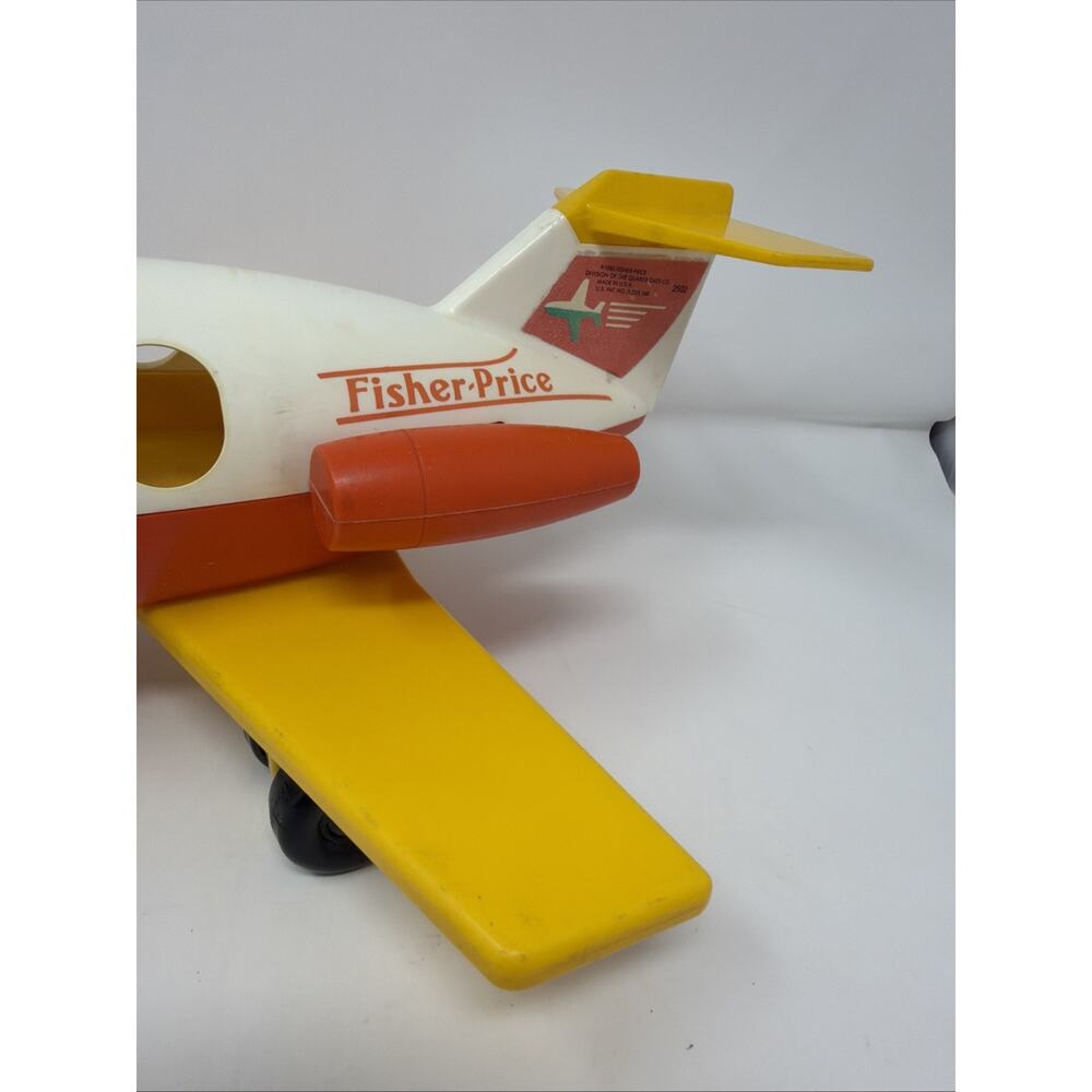 Fisher Price - Little People - Jet Airplane - White/Orange/Yellow - #2502 - Picture 5 of 12